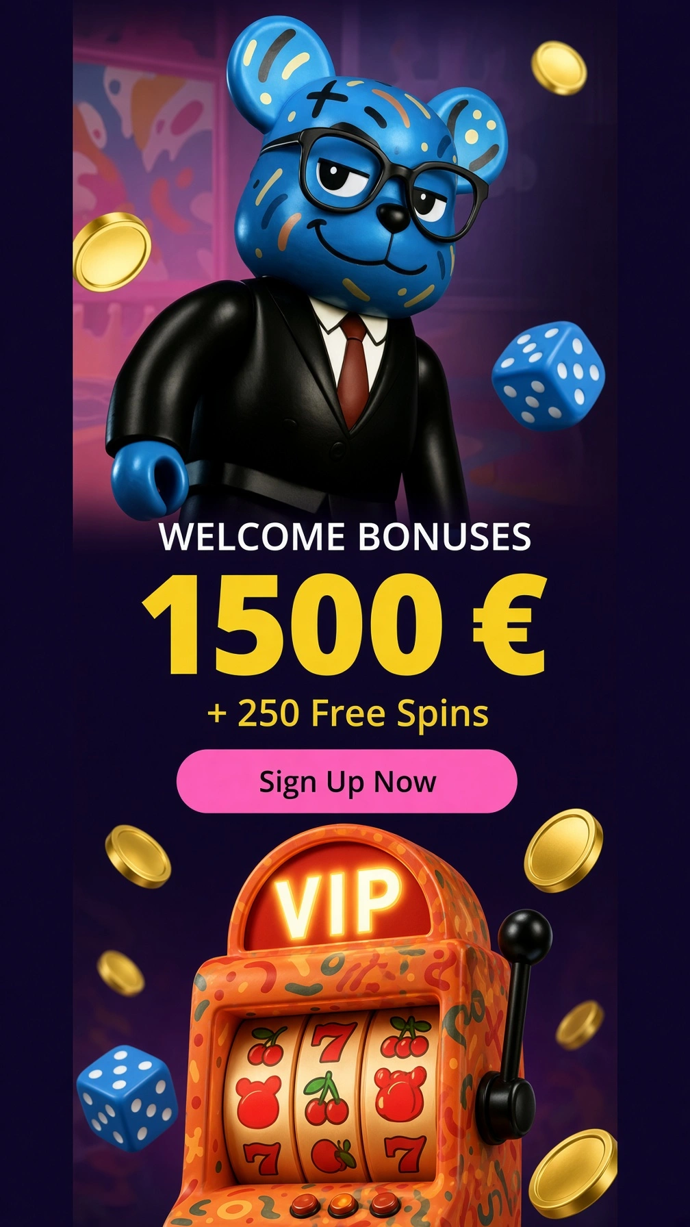 Voorbeeld van Teddy slot-affiliatelanding